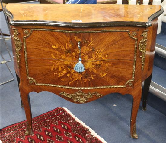 A French marquetry commode, W.95cm